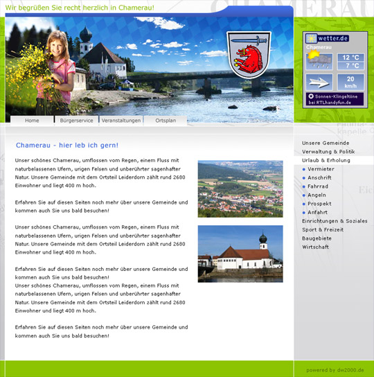 Neue Websites chamerau.de