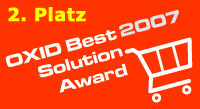 2. Platz OXID Best Solution Award 2007